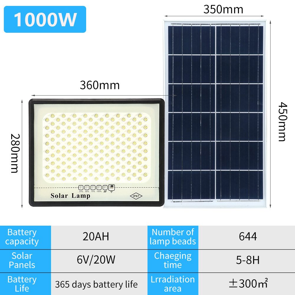 Starry Sky Solar LED Floodlight Outdoor Waterproof High Brightness Garden Light, LED Solar Light