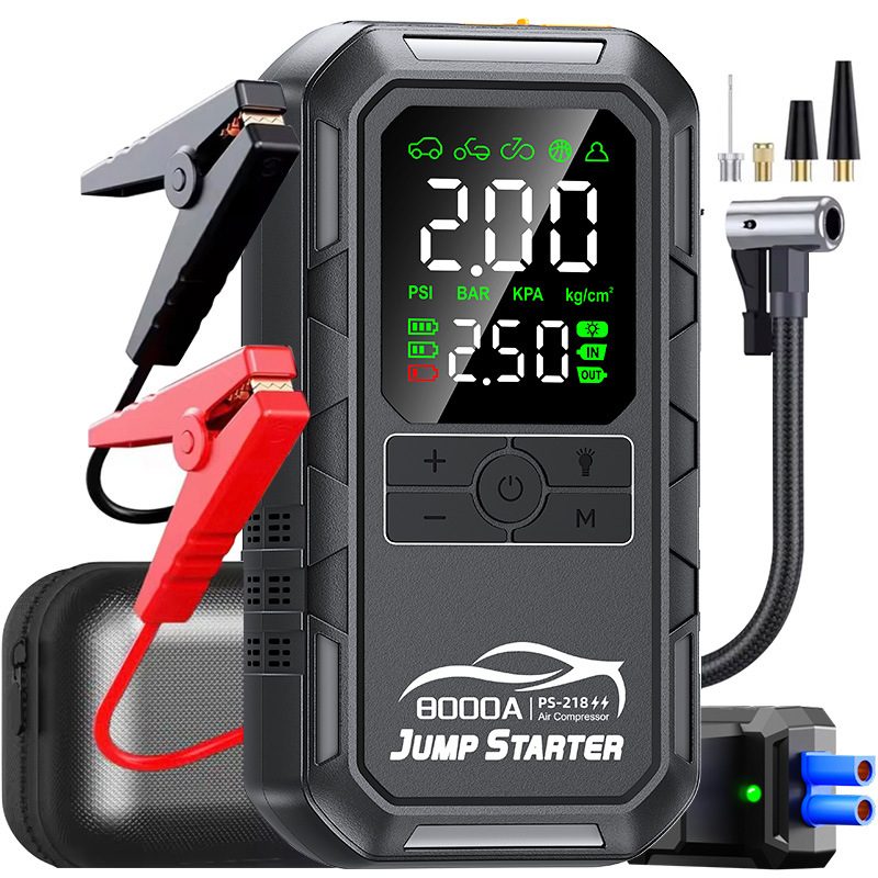 Car Emergency Jump Starter & Inflator Combo, Battery Jump Starter, Car Inflator