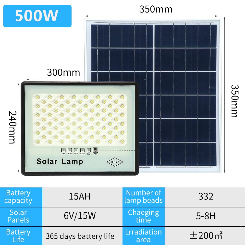 Starry Sky Solar LED Floodlight Outdoor Waterproof High Brightness Garden Light, LED Solar Light