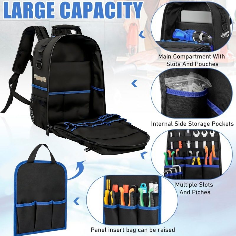 Tool Storage Backpack, Hardware Accessories Organizer, Outdoor Portable Backpack