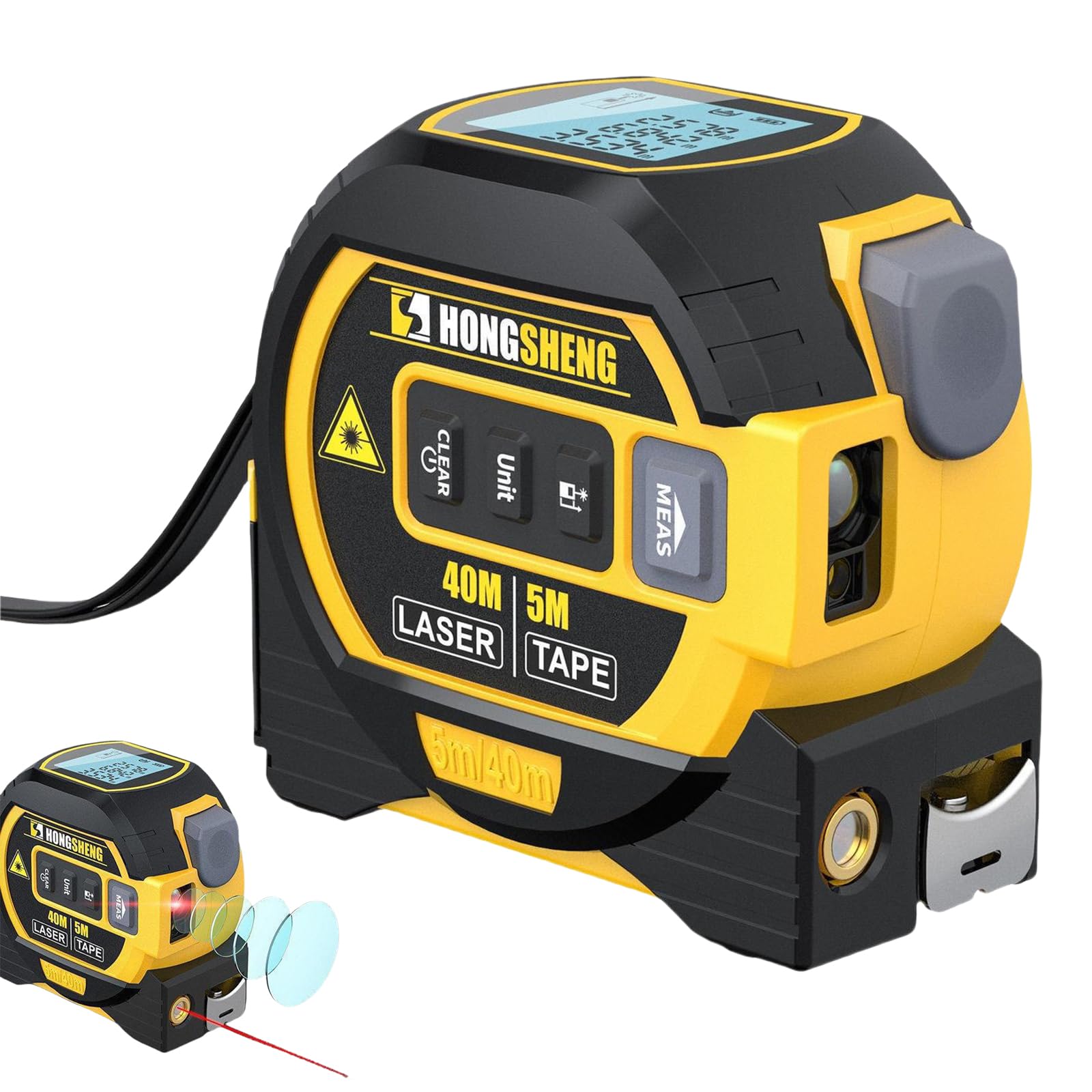 4-in-1 Electronic Laser Tape Measure, High Precision Infrared Distance Meter