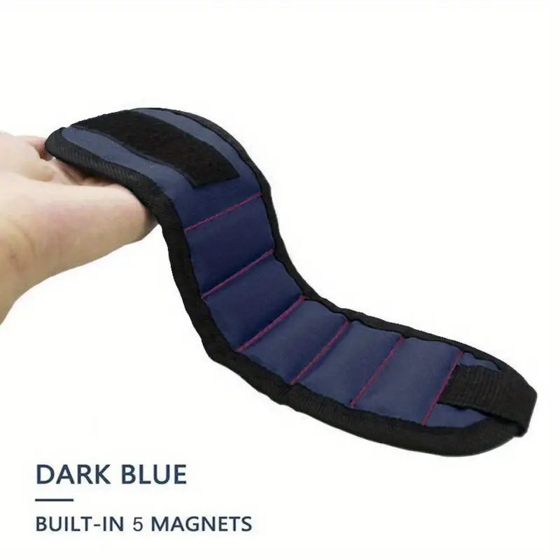 Magnetic Wristband with Adhesive Velcro for Hardware Tools, Screwdrivers, and Screws