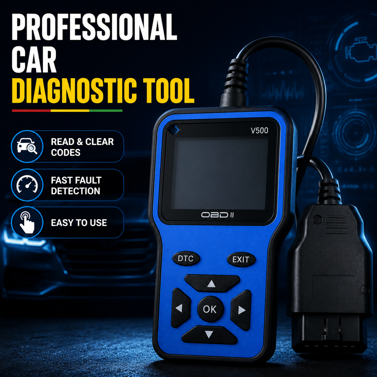 Car OBD2 Diagnostic Scanner v500 Code Reader Scan Tool